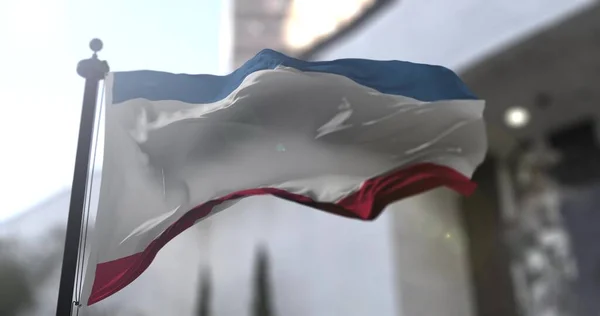 Krim Schwenkt Nationalflagge Illustration — Stockfoto