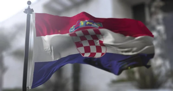 Kroatiens Nationalflagge Kroatien Schwenkt Flagge Politik Und Nachrichtenillustration — Stockfoto