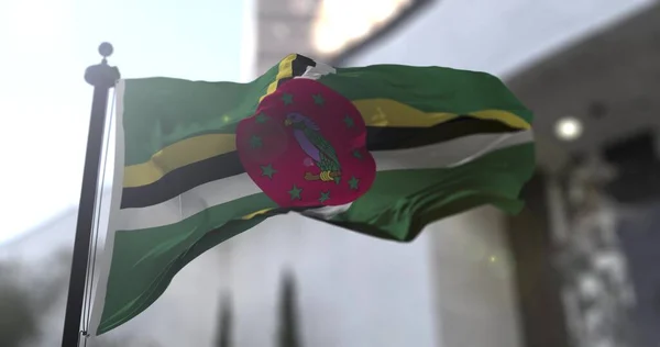 Dominica Bayrak Sallıyor — Stok fotoğraf