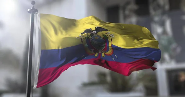 Εθνική Σημαία Του Ισημερινού Χώρα Του Εκουαδόρ Πολιτική Και Εικονογράφηση — Φωτογραφία Αρχείου