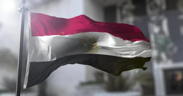 Egitto Bandiera Nazionale Paese Egiziano Sventola Bandiera Politica Illustrazione Notizie — Foto Stock