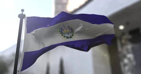 Σαλβαδόρ Κυματίζει Εθνική Σημαία Εικόνα — Φωτογραφία Αρχείου