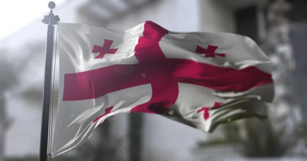 Національний Прапор Грузії Грузинська Країна Махає Прапором Політика Ілюстрації Новин — стокове фото