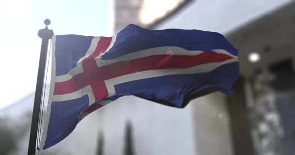 Bandera Nacional Islandia Bandera Del País Islandés Ilustración Política Noticias —  Fotos de Stock