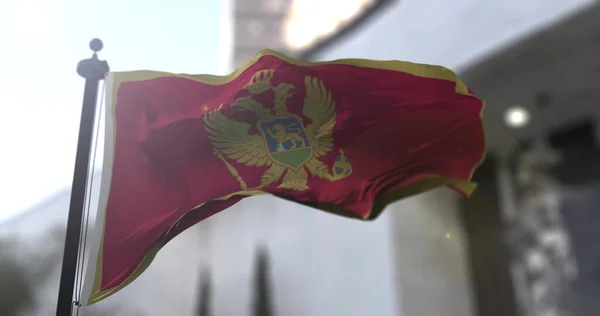 Montenegro Zwaaiend Met Nationale Vlag Illustratie — Stockfoto