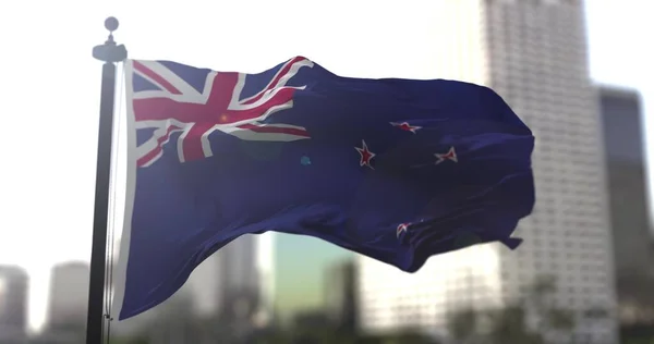 ニュージーランド国旗 ニュージーランドは旗を振っている 政治とニュースイラスト — ストック写真
