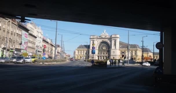 Budapešť Maďarsko Října 2021 Nádraží Keleti Budapešti Evropská Architektura Městský — Stock video