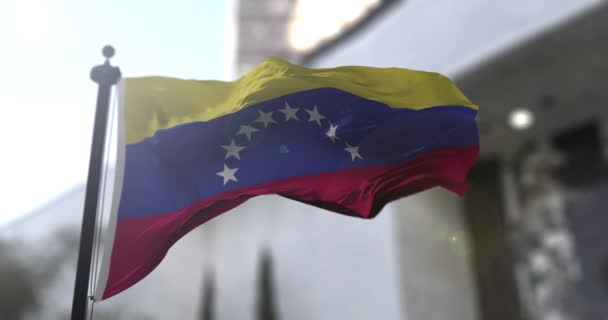 Bandiera Nazionale Venezuela Venezuela Paese Sventola Bandiera Politica Illustrazione Notizie — Video Stock