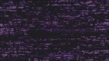 Siyah yerleşim üzerinde noktalar olan mor dijital bilişim arkaplanı.