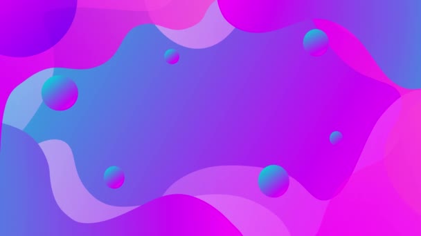 Фіолетовий Синій Абстрактні Форми Розкладка Фону Анімованими Елементами Дизайну Копіювати — стокове відео