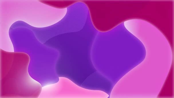 Plastic Paarse Kleurrijke Vormen Abstract Roze Achtergrond Animatie Abstracte Vorm — Stockvideo
