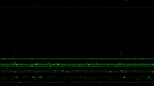 Green Pixel Glitch Distortion Digital Damage Transition Background Glitch Overlay — Stock Video