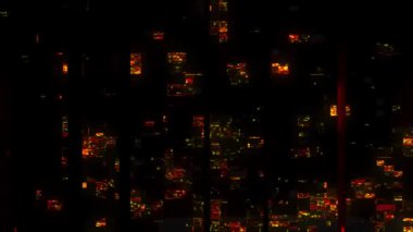 Turuncu kırmızı arızalı ekran. Dijital gürültü, arıza arkaplan döngüsü