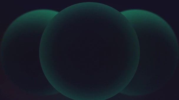 Kugel Dunkelgrünen Hintergrund Abprallen Glatte Animation Abstrakte Geometrie — Stockvideo