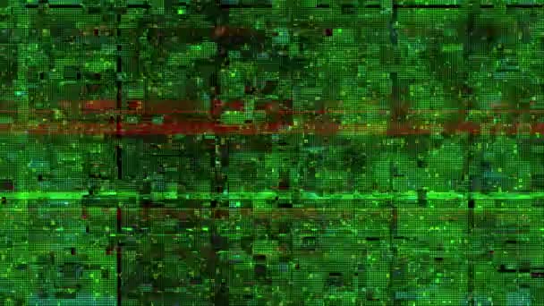 Цифрове Мистецтво Фону Зчеплений Абстрактний Фон Помилкою Цифрового Сигналу Колапсом — стокове відео