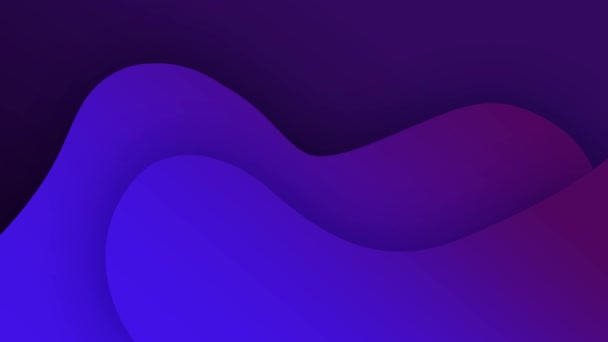 紫色の抽象的な形状の背景 波線を背景に バナーレイアウト — ストック動画
