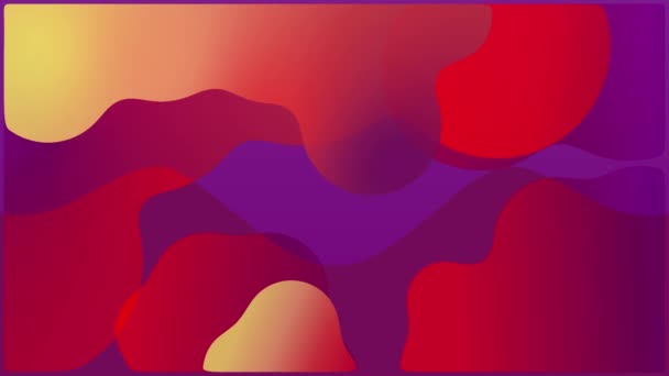 Geométrica Vermelho Abstrato Formas Fluxo Gradiente Animação Fundo — Vídeo de Stock