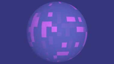 Mor pembe piksel topu mor arkaplanda döndür, boşluğu kopyala