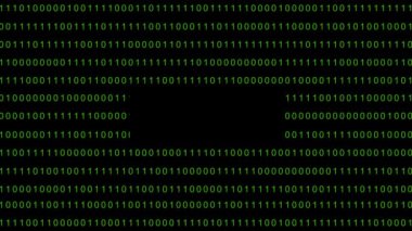 İkili kod yeşil basamaklı arka plan animasyonu kopyalama alanı ile. Hackleme veya programlama