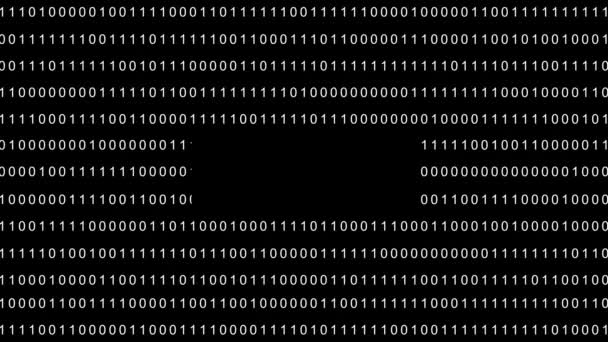 Binära Kod Siffror Bakgrund Animation Med Kopia Utrymme — Stockvideo