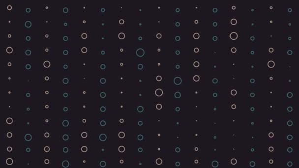 Kreismuster Dunkle Hintergrundanimation Geometrische Abstrakte Tapete — Stockvideo