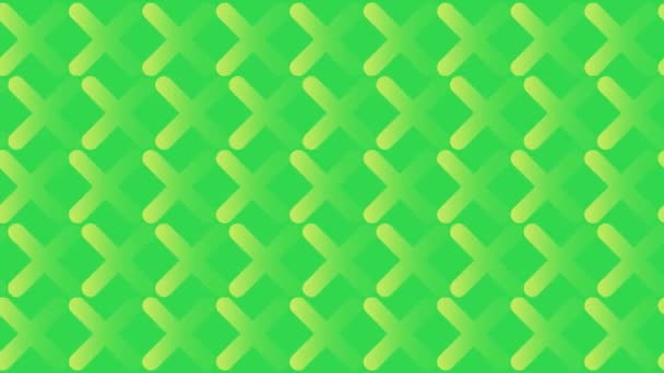 Fond Dégradé Vert Avec Animation Croix Motif Géométrique — Video