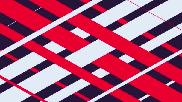 Abstract Geometric Background Line Pattern Animation Red White Wallpaper — Stock Video