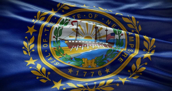 New Hampshire Stat Flagga Bakgrund Illustration Usa Symbol Bakgrund — Stockfoto