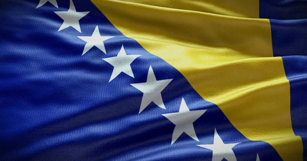 Приклад Національного Прапора Боснії Герцеговини Символ Країни — стокове фото