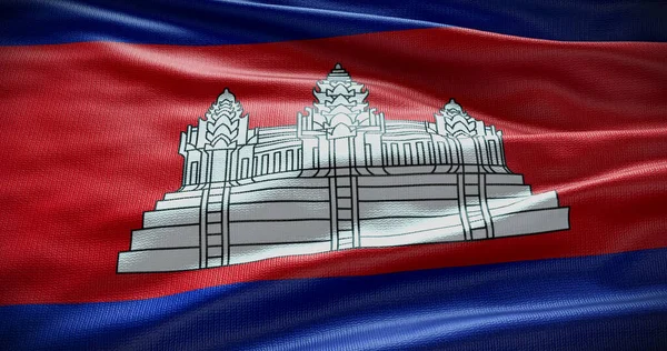 Camboja Bandeira Nacional Fundo Ilustração Símbolo País — Fotografia de Stock