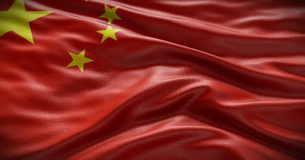 China Bandeira Nacional Fundo Ilustração Símbolo País — Fotografia de Stock