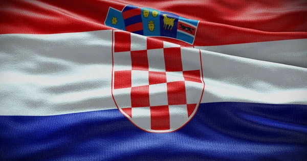 Horvátország Nemzeti Zászló Háttér Illusztráció Ország Szimbóluma — Stock Fotó
