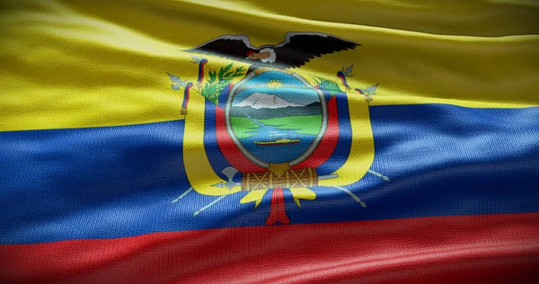 Ecuador Bandera Nacional Fondo Ilustración Símbolo Del País —  Fotos de Stock