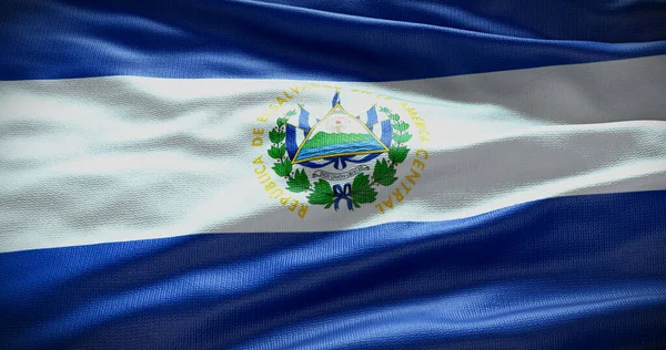 Ilustrasi Latar Belakang Bendera Nasional Salvador Simbol Negara — Stok Foto