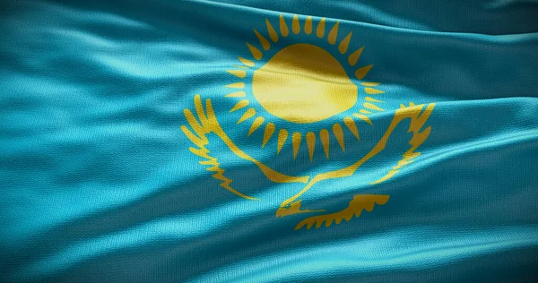 Kazachstan Nationale Vlag Achtergrond Illustratie Code Van Het Land — Stockfoto