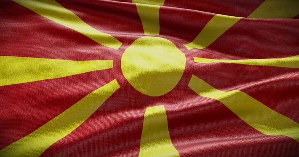 Noord Macedonië Nationale Vlag Achtergrond Illustratie Code Van Het Land — Stockfoto