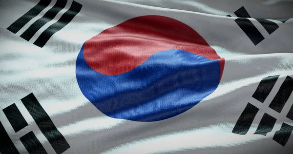 Dél Korea Nemzeti Zászló Háttér Illusztráció Ország Szimbóluma — Stock Fotó
