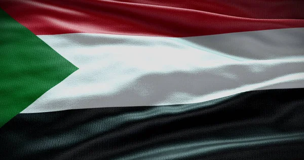 Sudan Bandiera Nazionale Sfondo Illustrazione Simbolo Del Paese — Foto Stock