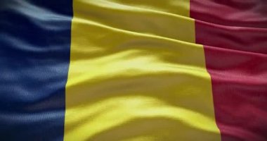 Çad bayrağı geçmişi. Ulusal bayrak sallanıyor.