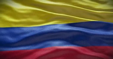 Kolombiya bayrağı geçmişi. Ulusal bayrak sallanıyor.