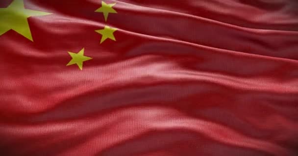 Fondo Bandera China Bandera Nacional Del País Ondeando — Vídeos de Stock