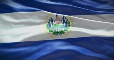 El Salvador bayrak geçmişi. Ulusal bayrak sallanıyor.