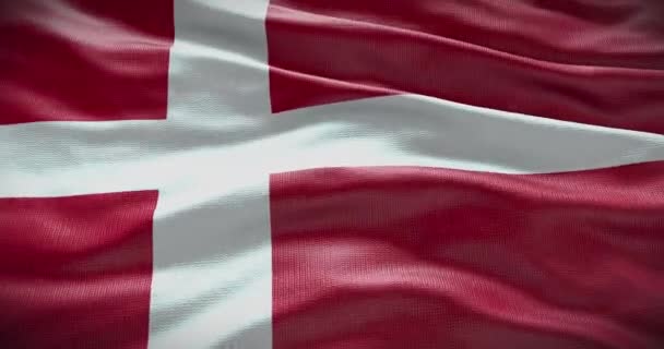 Danemark Drapeau Arrière Plan Drapeau National Pays Agitant — Video