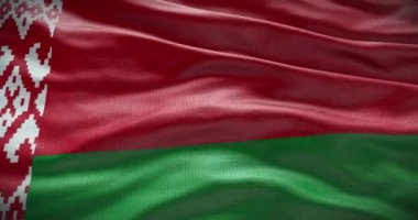 Belarus bayrak arka planı. Ulusal bayrak sallanıyor.