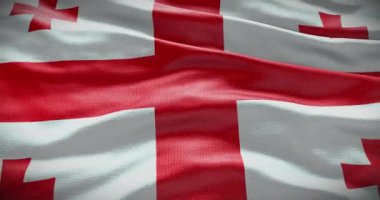 Georgia bayrağı geçmişi. Ulusal bayrak sallanıyor.