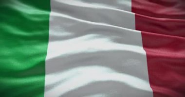 İtalya ulusal bayrağı dalgalandırma arka planı, 4k arkaplan animasyonu.