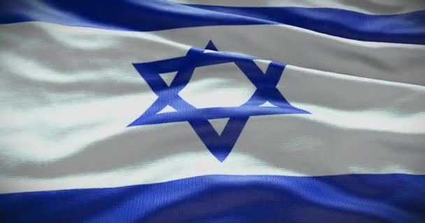 Israel Flagge Schwenkt Hintergrund Hintergrund Animation — Stockvideo
