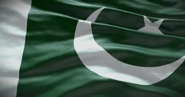Pakisztán Nemzeti Zászló Hullámzó Háttér Háttér Animáció — Stock videók