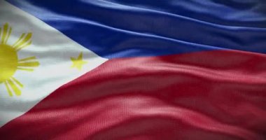Filipinler ulusal bayrağı dalgalanan arka plan, 4k animasyon.