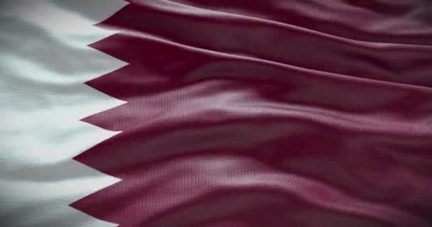 Katar Nationalflagge Schwenkt Hintergrund Hintergrund Animation — Stockvideo